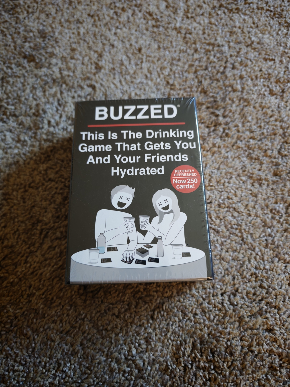 Buzzed Drinking Game Card Deck - Black/White